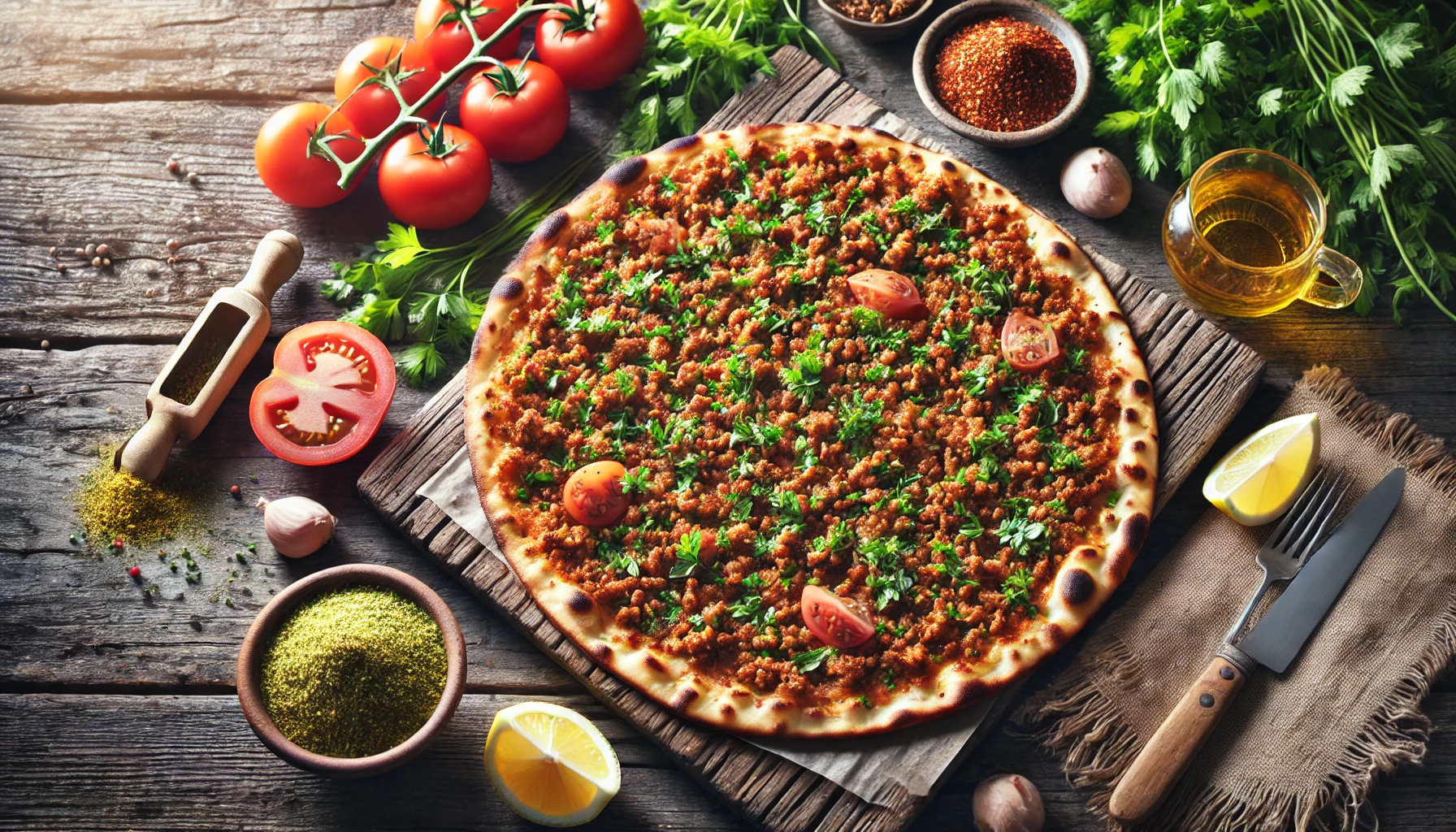 Opskrift på Lahmacun – Tyrkisk pizza